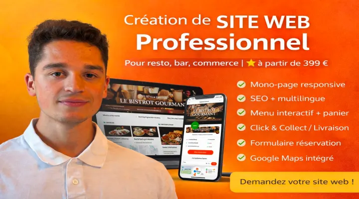 Affiche services de création de site web